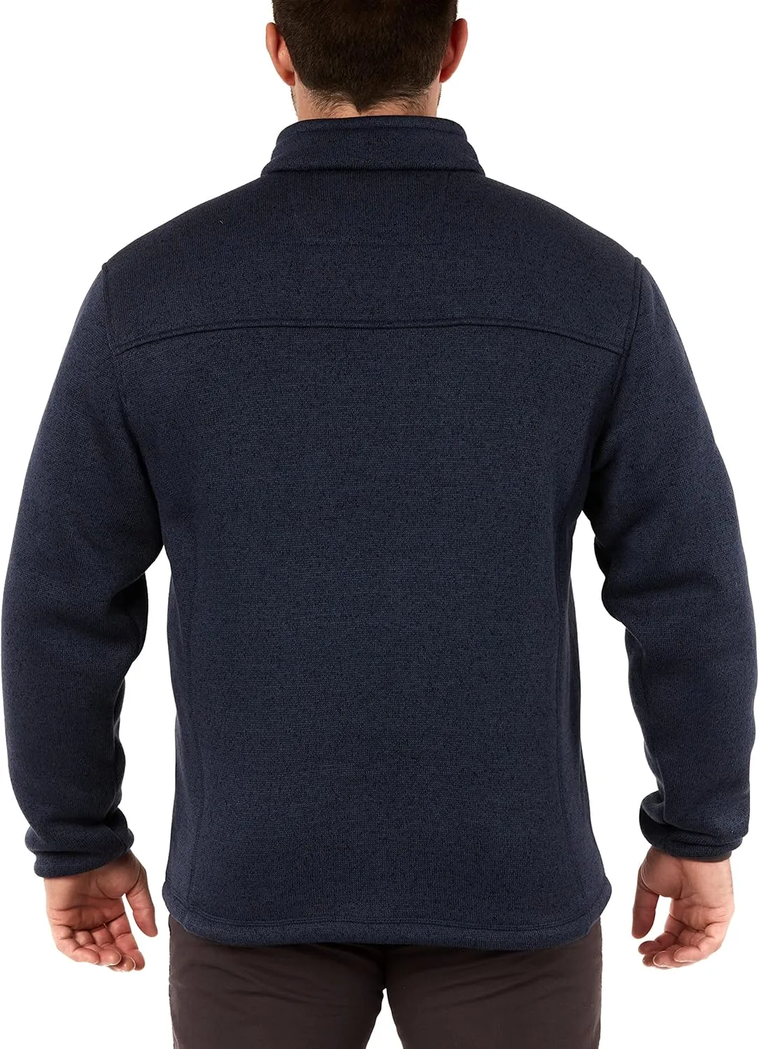 Smith's Workwear Men's Sherpa Lined Sweater Fleece Jacket
