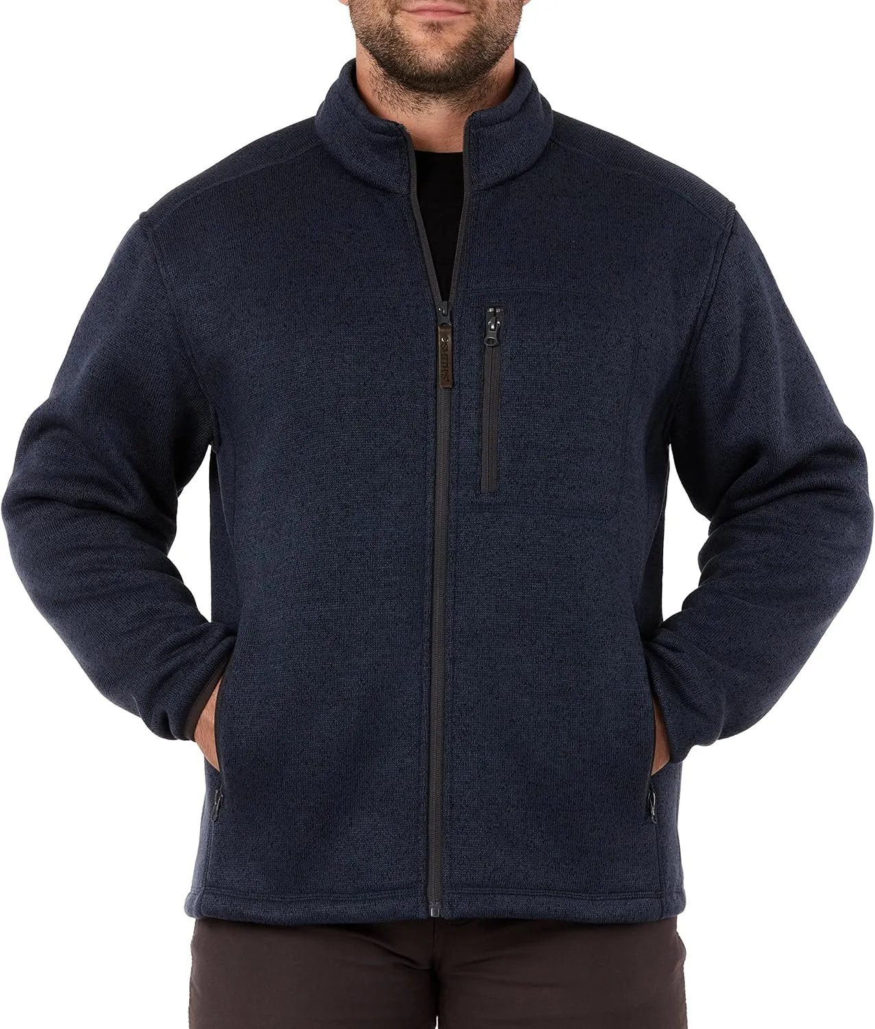 Smith's Workwear Men's Sherpa Lined Sweater Fleece Jacket