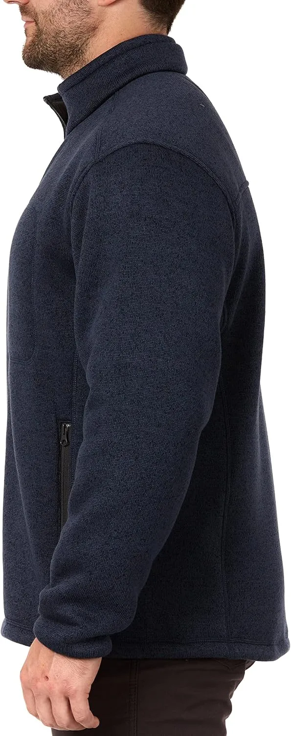 Smith's Workwear Men's Sherpa Lined Sweater Fleece Jacket
