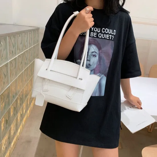 Solid Color Elegant Shoulder Bags For Women 2019 Fall PU Leather Handbags Female Travel Hand Bag Ladies Handbag