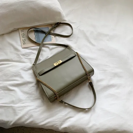 Solid Color Simple Style Shoulder Bags For Women 2019 Fall Crossbody Messenger Bag Lady Handbags Elegant Match With Coat
