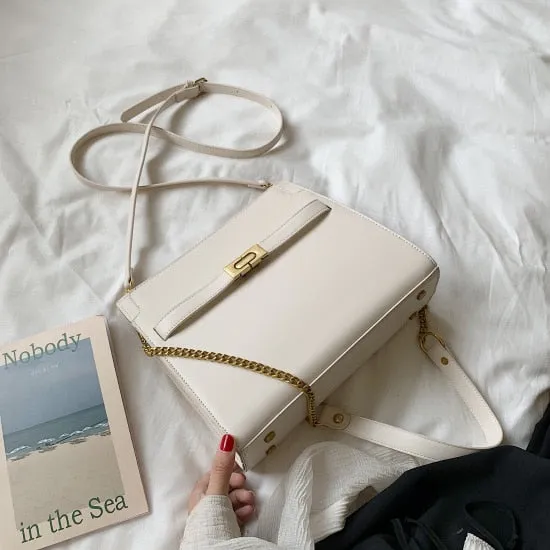 Solid Color Simple Style Shoulder Bags For Women 2019 Fall Crossbody Messenger Bag Lady Handbags Elegant Match With Coat