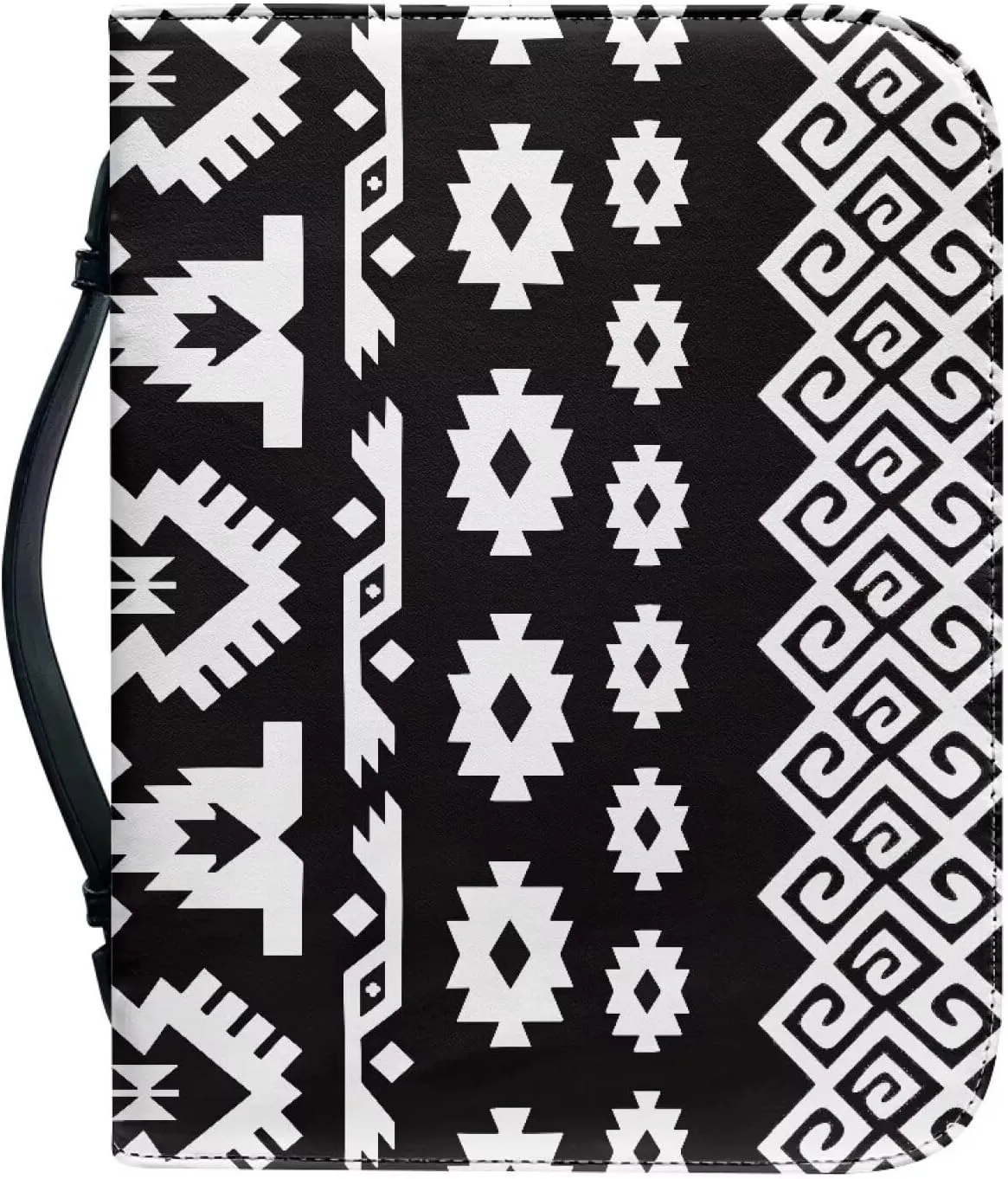 Southwestern Aztec Tribal Horse Print Bible Cover for Women Bible Book Carrier Bag With Zipper Christian Book Covers for Bibles Religious Appreciation Gifts for Pastor