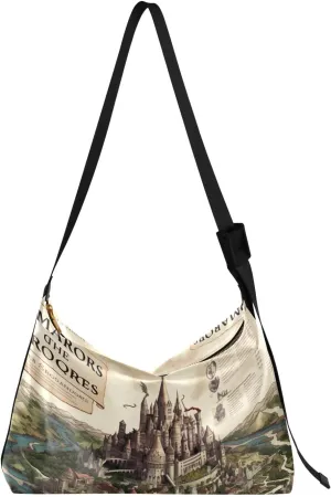 Space Large Leather Crossbody Bag, Shoulder Sling Bag for Men, Cross Body Leather Shoulder Bag