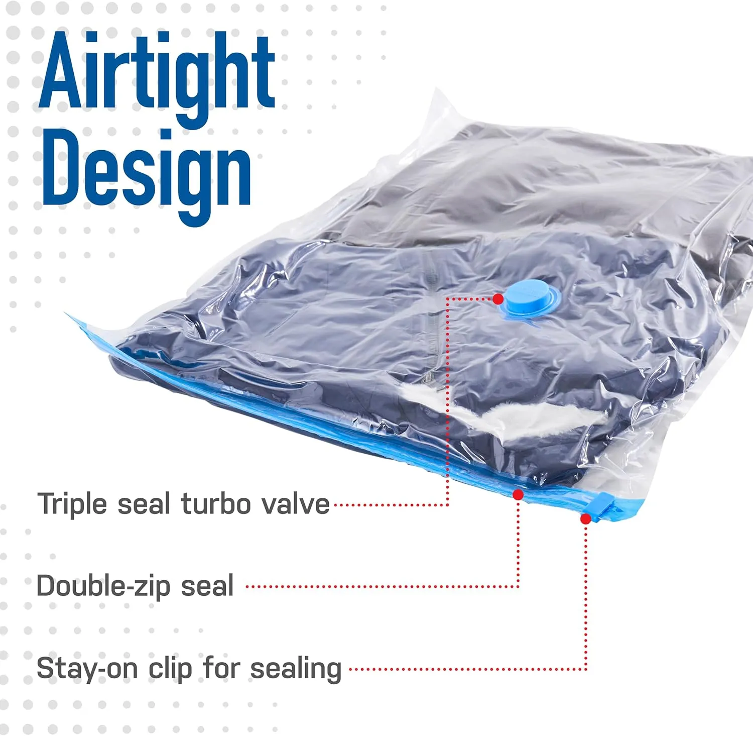 Spacesaver Vacuum Storage Bags Large 10-Pack - Vacuum Seal Bags for Clothing, Comforters, Blankets, and Bedding - 32 x 24 Inch Space Saver Bag for Travel and Home Organization with Hand Pump Included