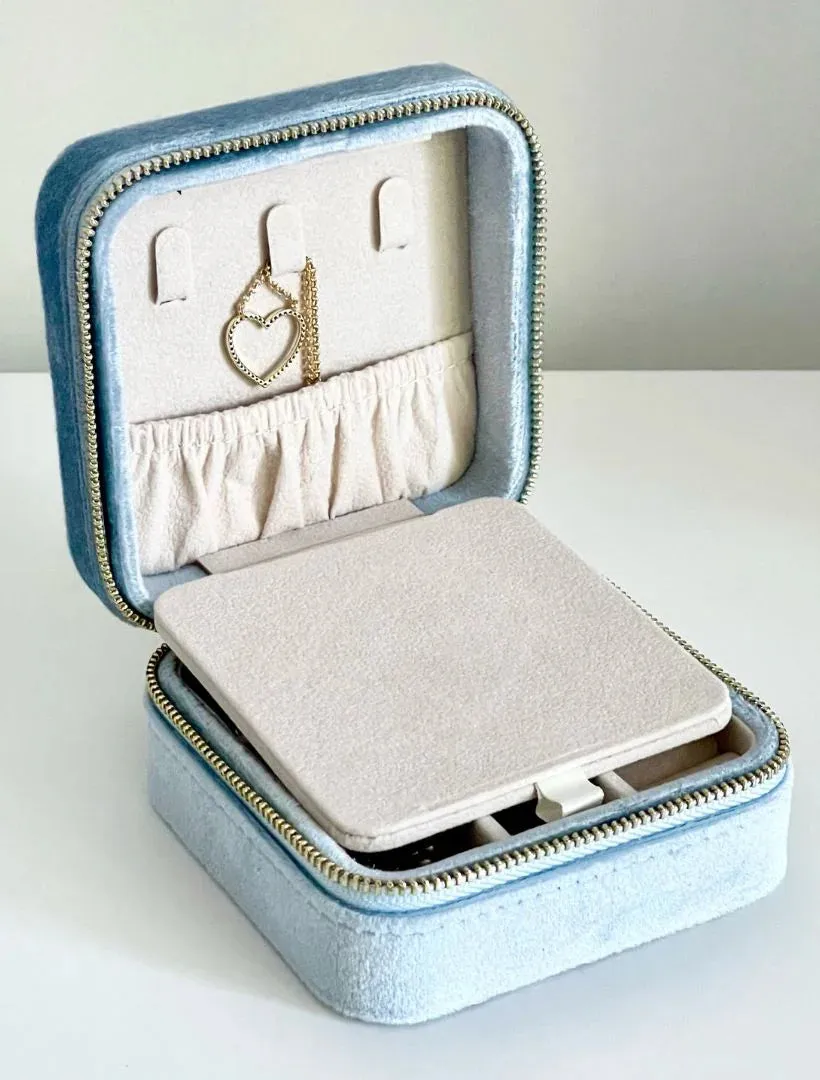 Square Jewellery Case Blue