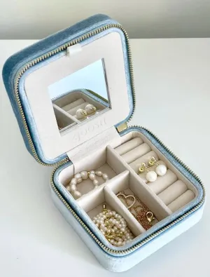 Square Jewellery Case Blue