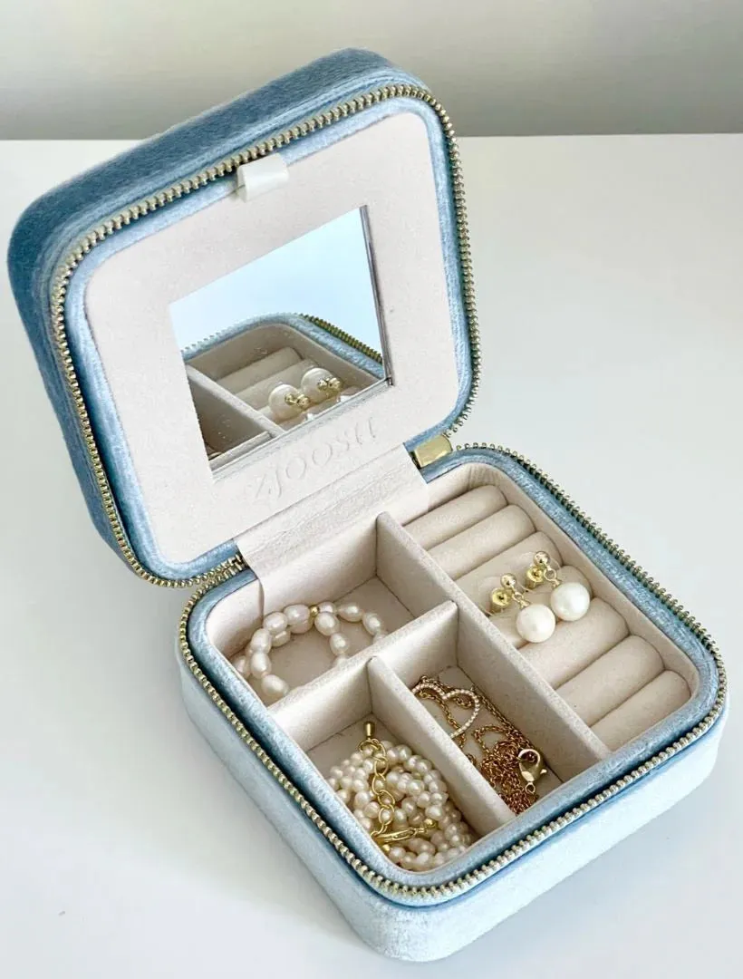 Square Jewellery Case Blue
