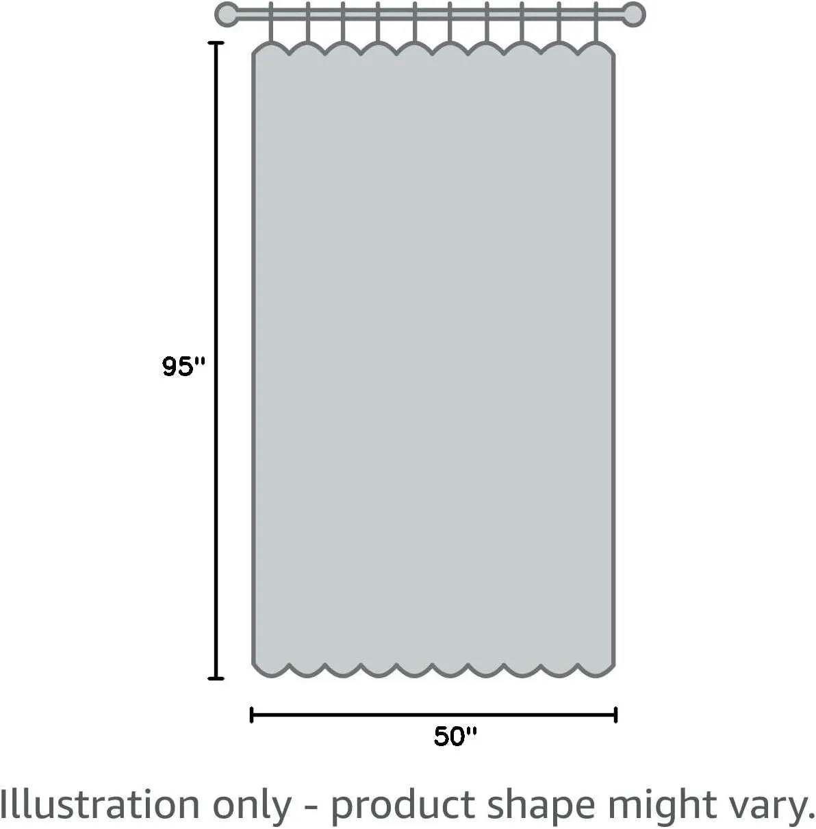 StangH Linen Sheer Curtains Farmhouse - Privacy Semi Sheer Curtains with Grey Printed Stripe Light Airy Vertical Sense Drapes for Patio/Sliding Glass Door, Grey, W50 x L95, 2 Panels