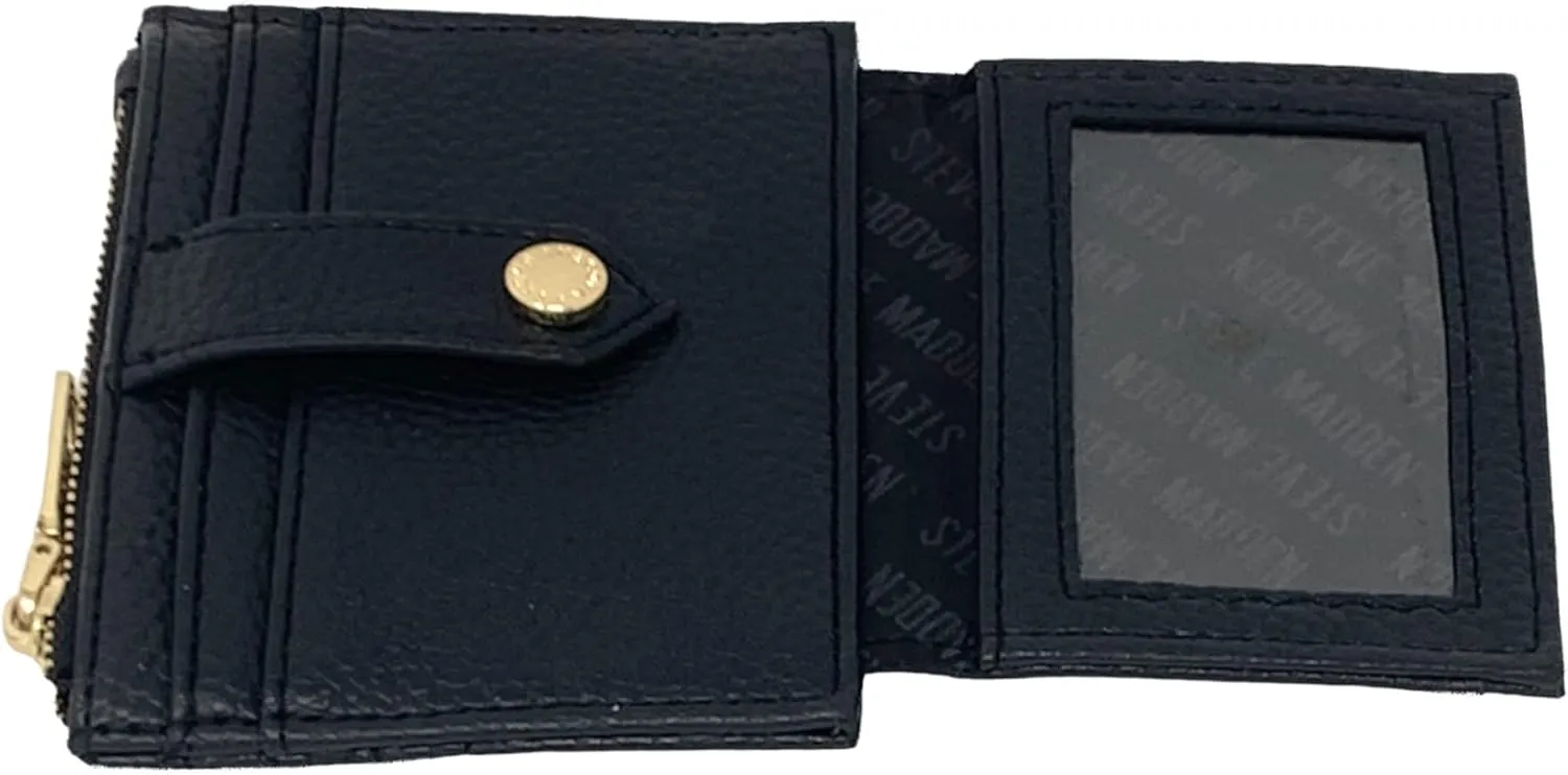 Steve Madden Hayden Wallet (Black Pebbled, One Size)