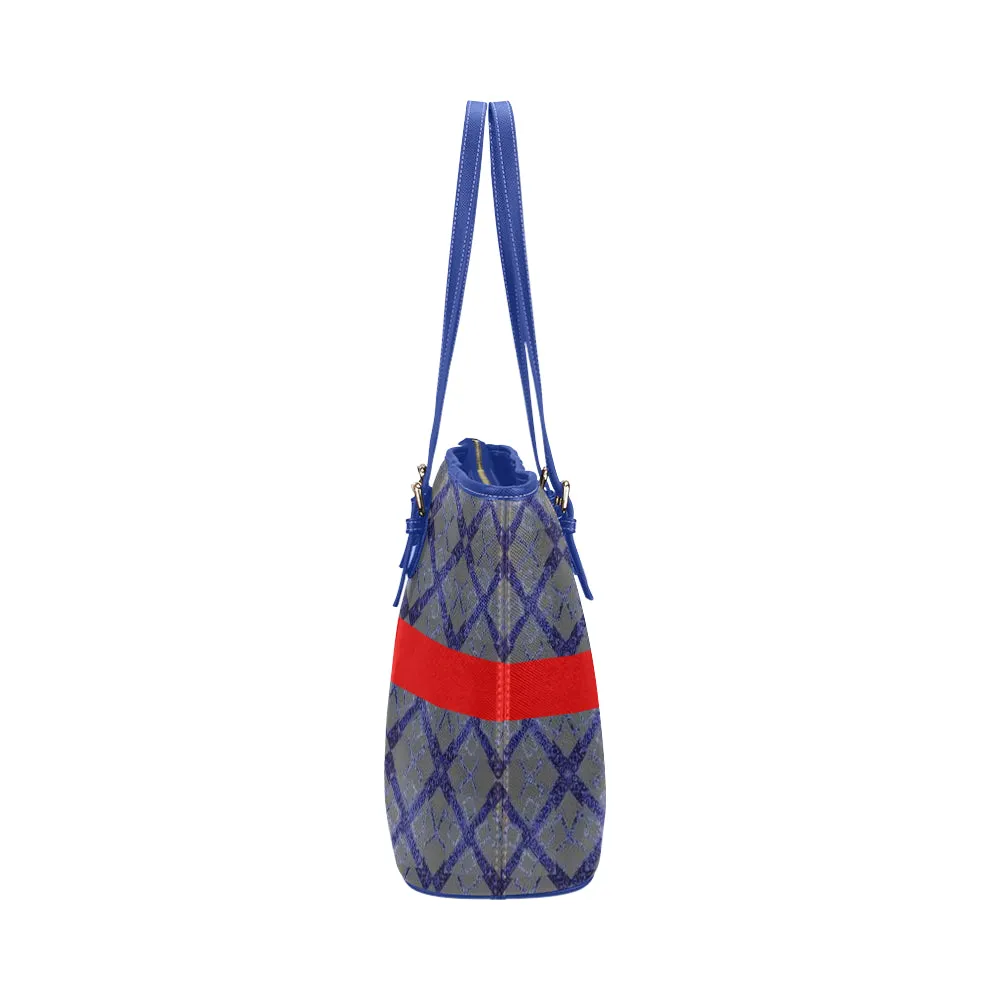 Stripe Logissimo Jane Leather Tote Bag /Small
