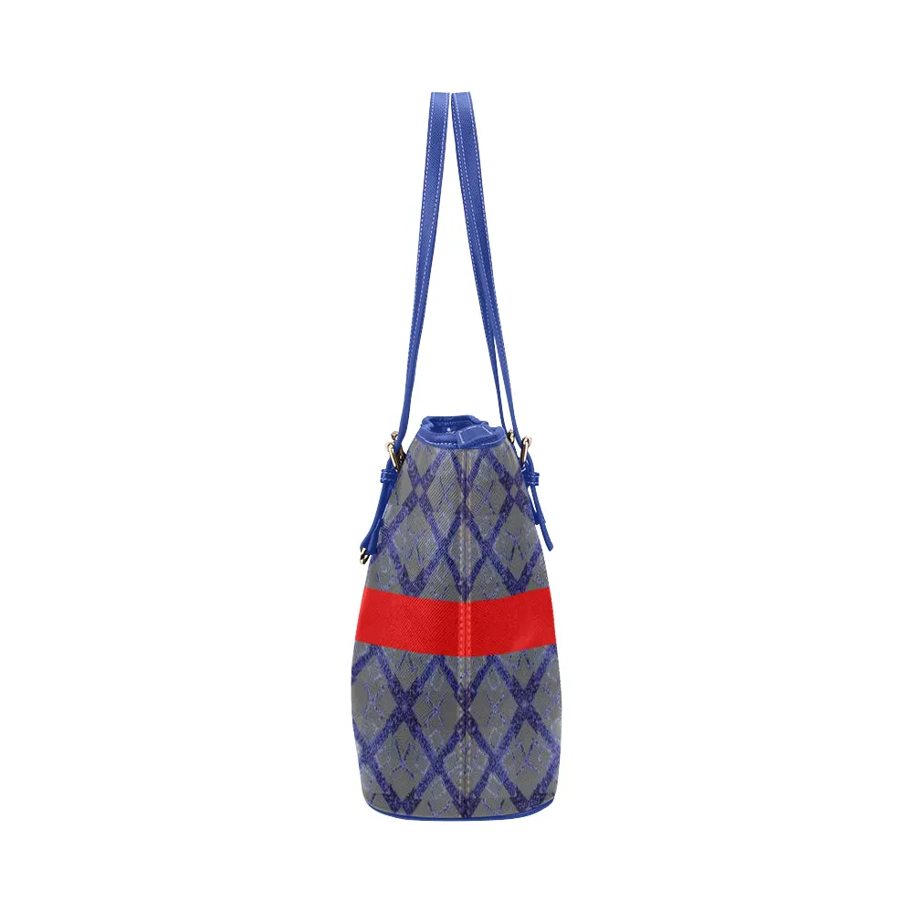 Stripe Logissimo Jane Leather Tote Bag /Small