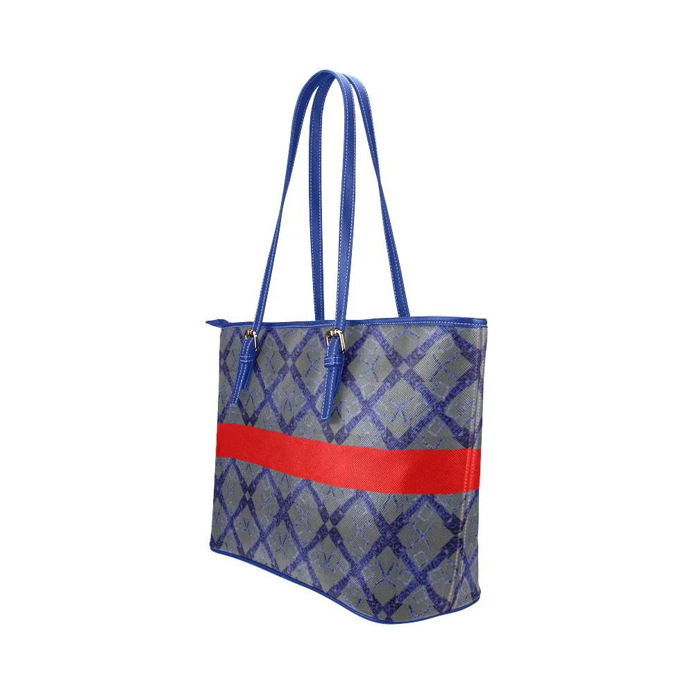 Stripe Logissimo Jane Leather Tote Bag /Small