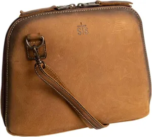 STS Ranchwear Womens Baroness Weezy Distressed Brown Leather Crossbody Bag