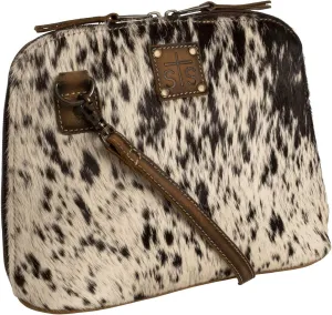 STS Ranchwear Womens Weezy Distressed Brown Cowhide Crossbody Bag