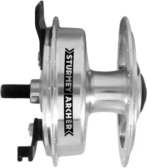 Sturmey Archer Hub Front S/A XLSD Drum Alloy RH 36H 90mm Solid Axle - THH80.RBSS.AA3.OE