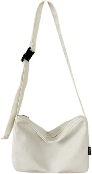 Stylish & Versatile Crossbody Bag with Adjustable Strap Nylon Shoulder Bag College Students Bag for Girls Women