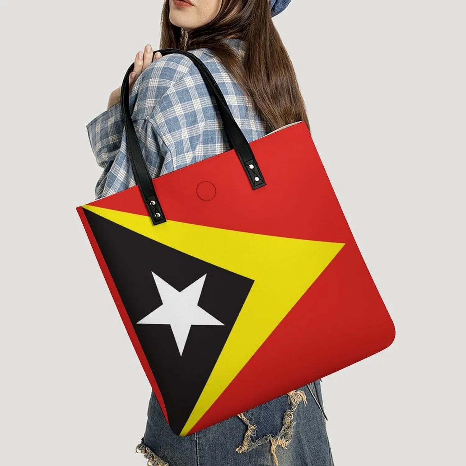 Stylish Comoros Flag Women's Tote Bag Leather Purse Large Capacity for Work and Travel