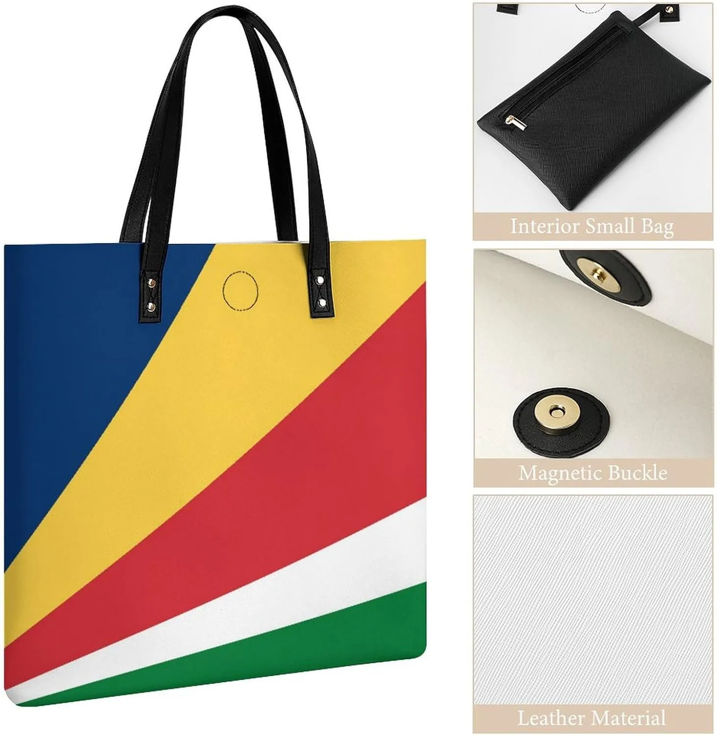 Stylish Comoros Flag Women's Tote Bag Leather Purse Large Capacity for Work and Travel