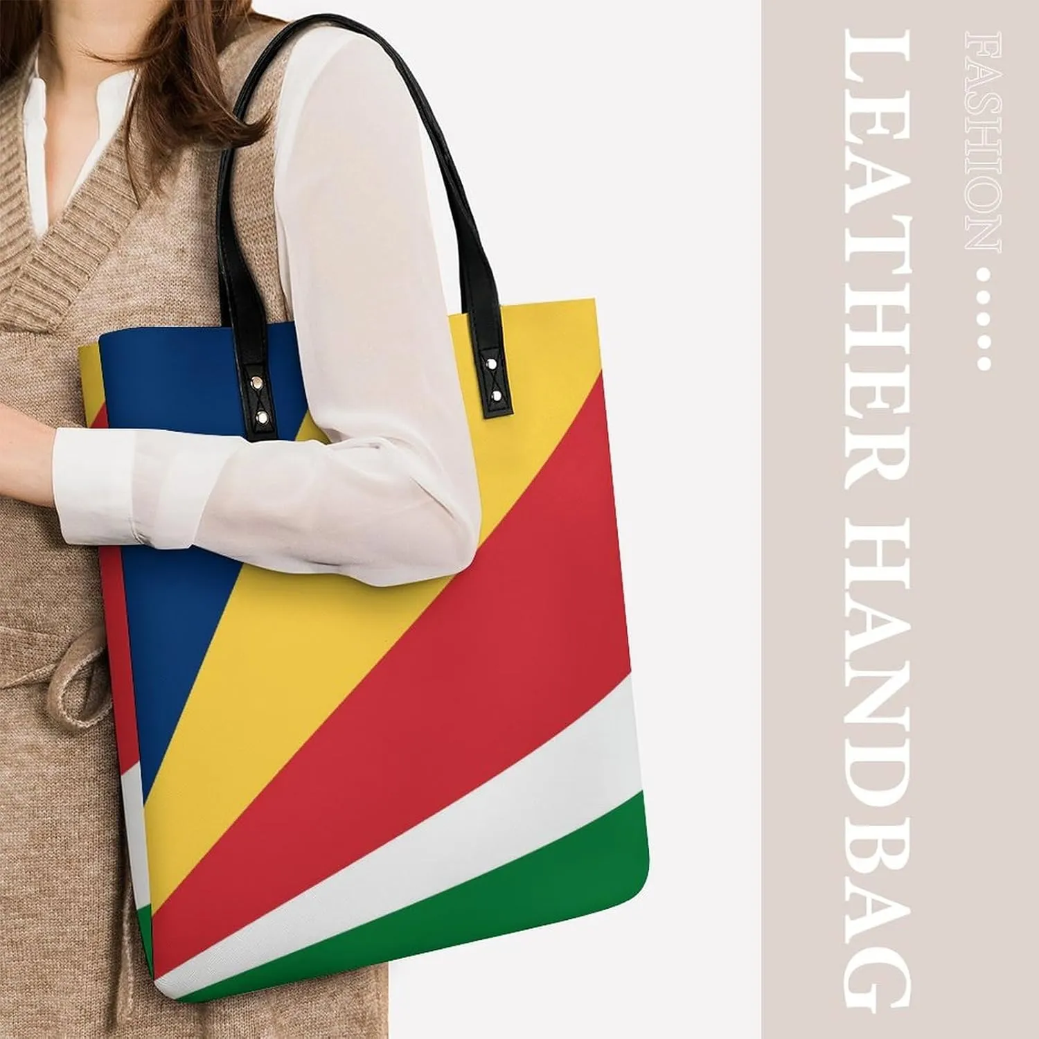 Stylish Comoros Flag Women's Tote Bag Leather Purse Large Capacity for Work and Travel