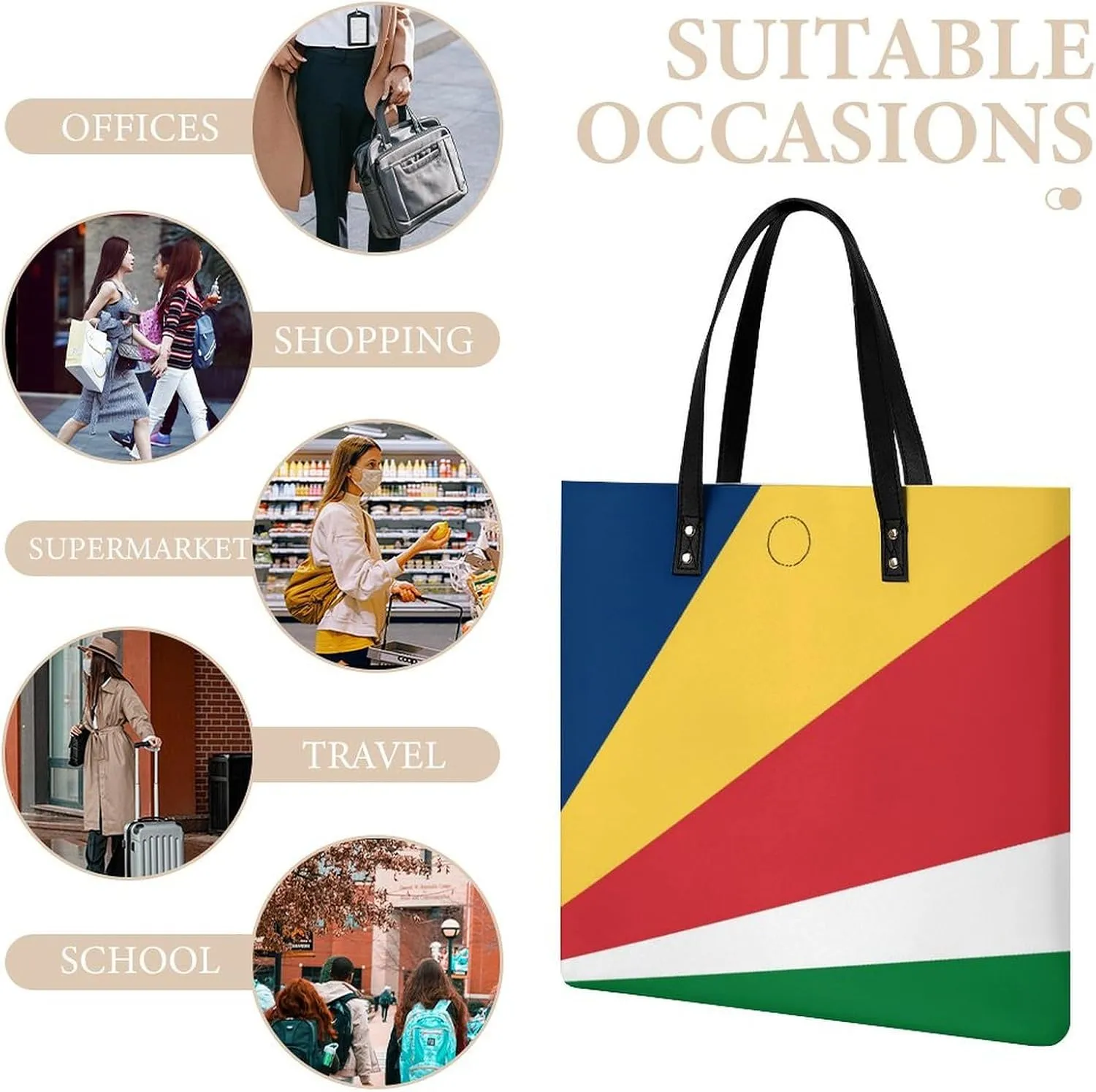 Stylish Comoros Flag Women's Tote Bag Leather Purse Large Capacity for Work and Travel