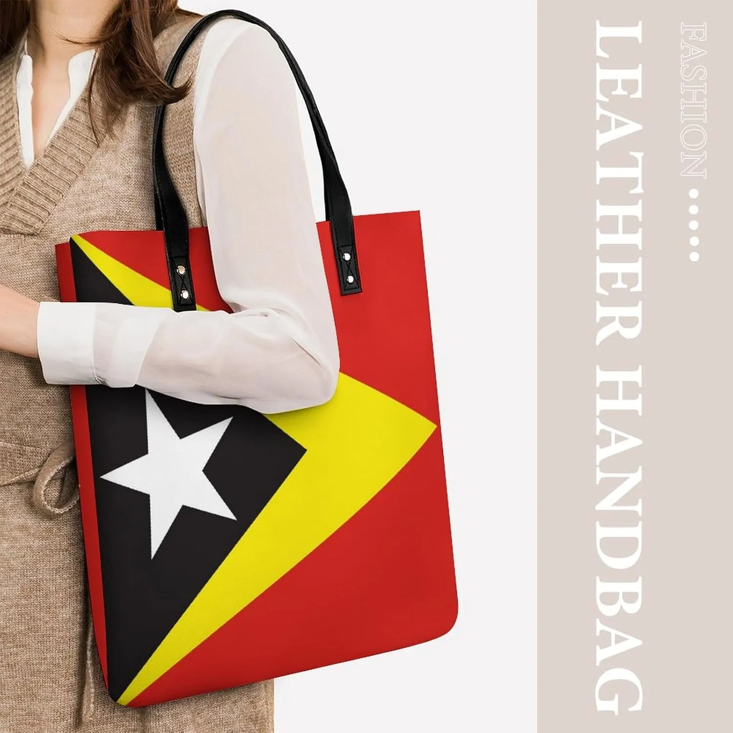 Stylish Comoros Flag Women's Tote Bag Leather Purse Large Capacity for Work and Travel