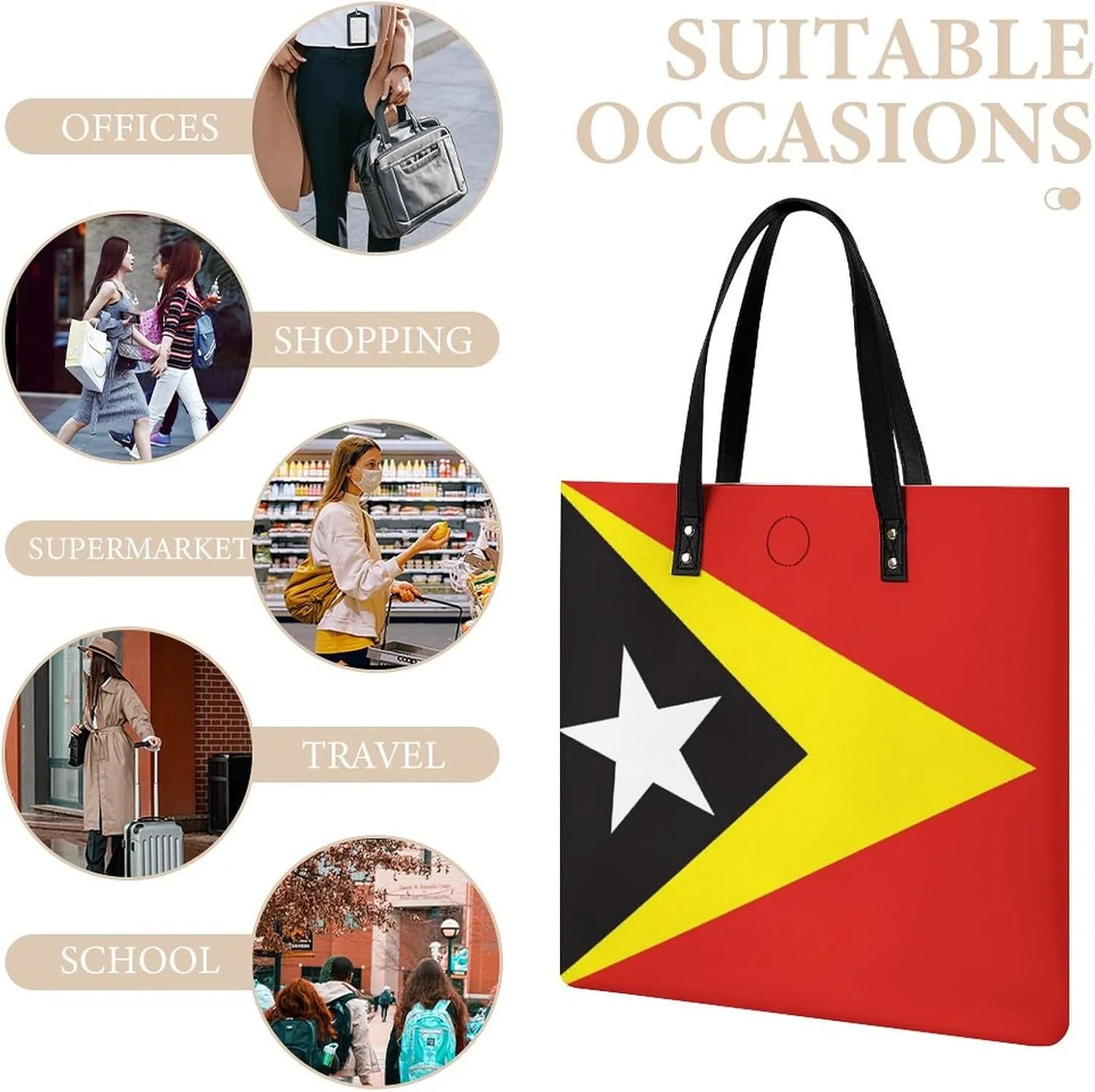 Stylish Comoros Flag Women's Tote Bag Leather Purse Large Capacity for Work and Travel
