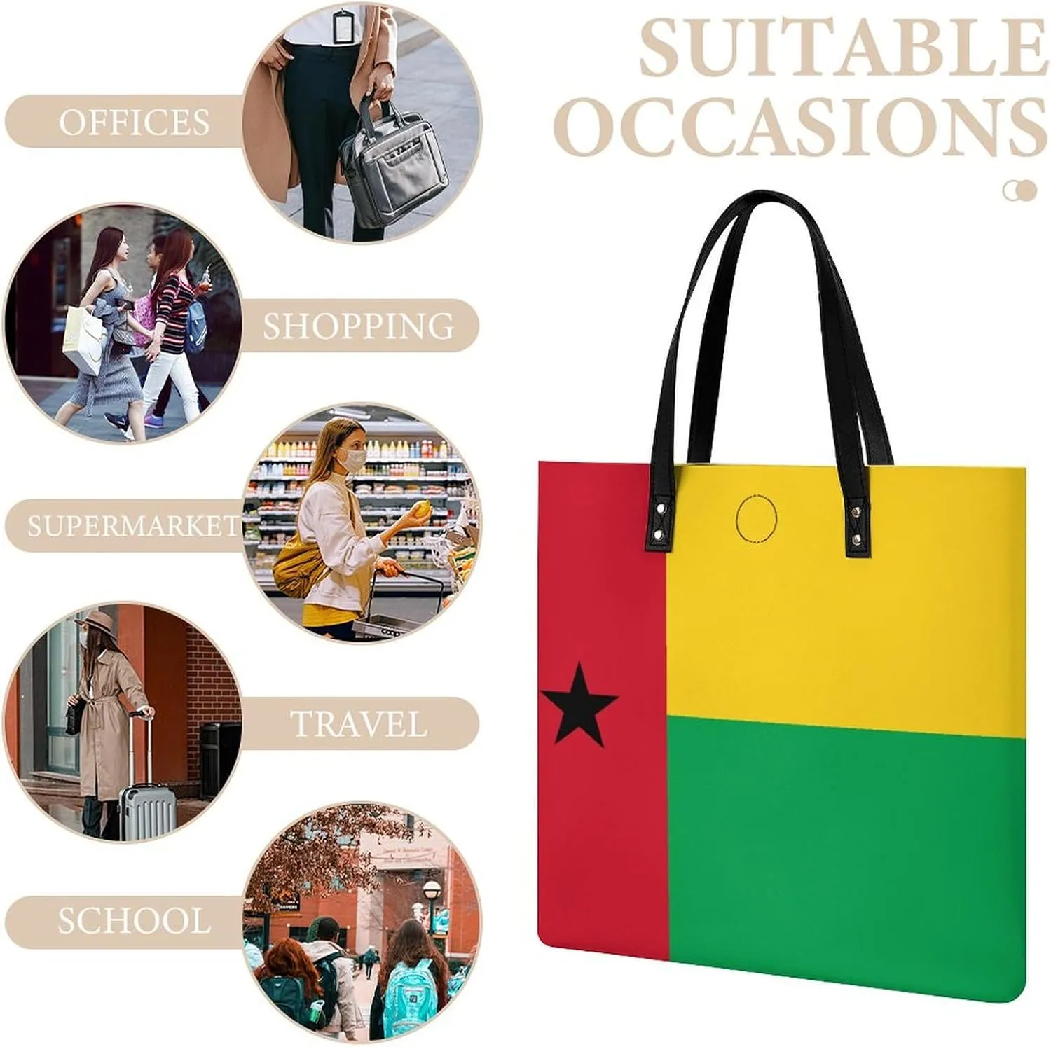 Stylish Comoros Flag Women's Tote Bag Leather Purse Large Capacity for Work and Travel