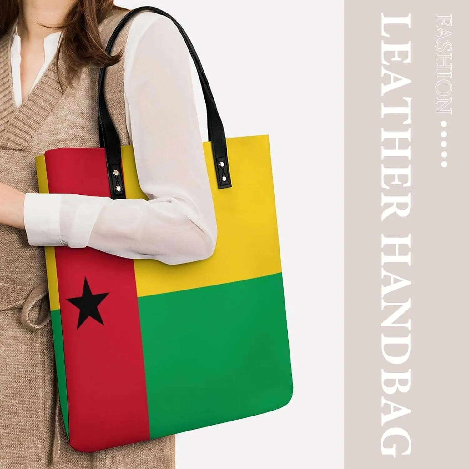 Stylish Comoros Flag Women's Tote Bag Leather Purse Large Capacity for Work and Travel