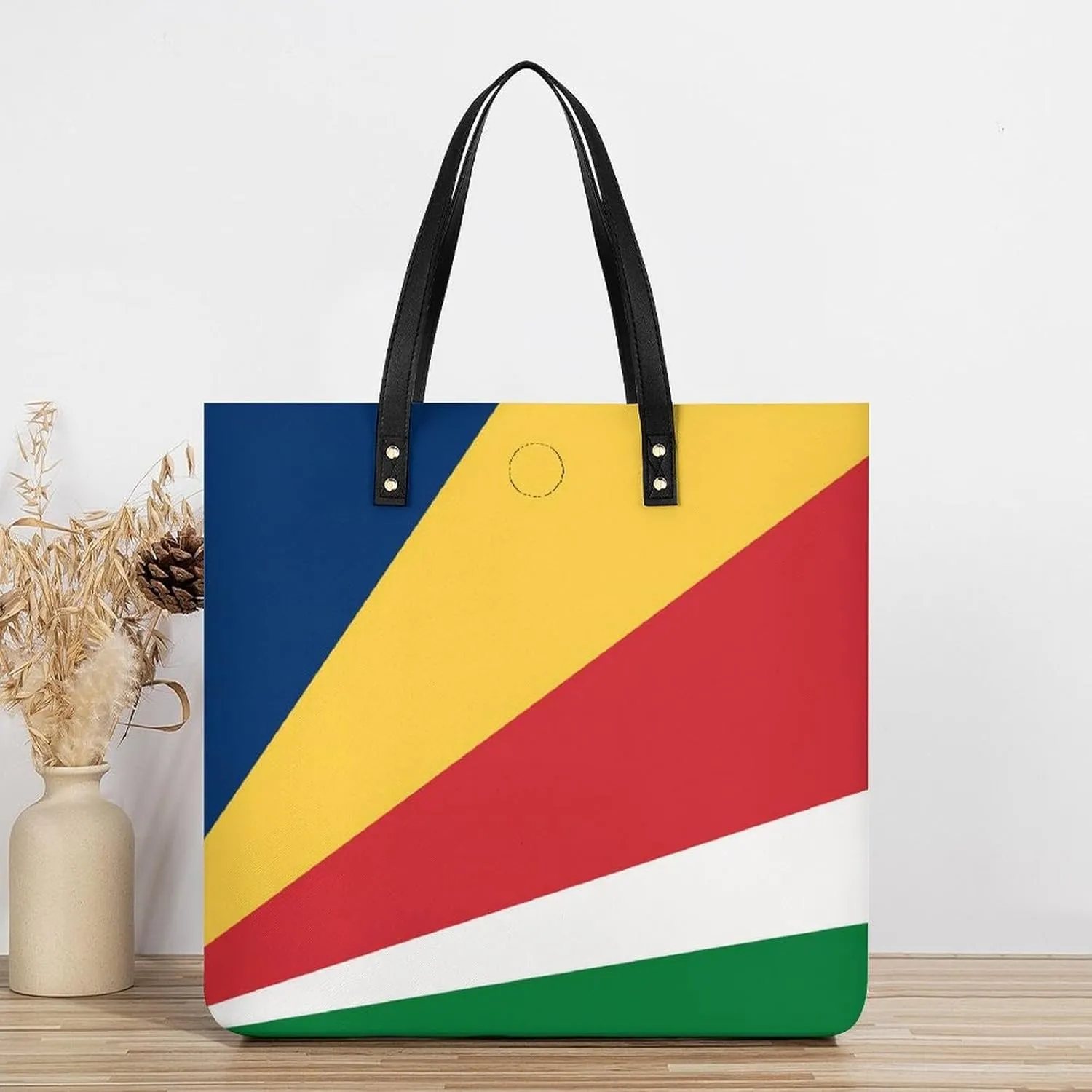 Stylish Comoros Flag Women's Tote Bag Leather Purse Large Capacity for Work and Travel