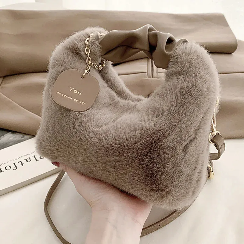 Stylish PU Leather Crossbody Bag with solid color Strap