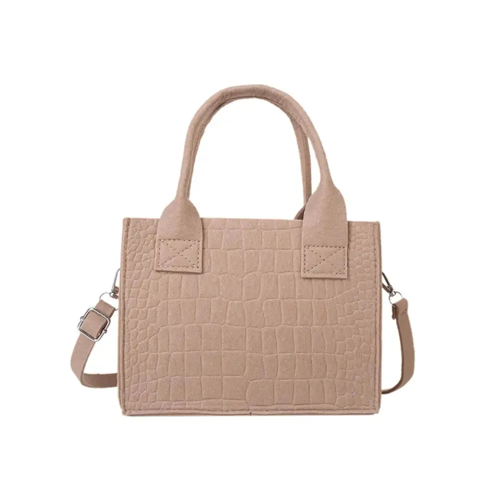 Stylish PU Leather Crossbody Bag with solid color Strap