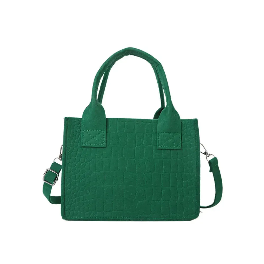 Stylish PU Leather Crossbody Bag with solid color Strap
