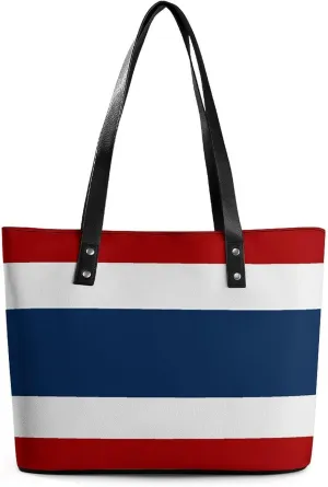 Stylish Yemen Flag Zipper Tote Bag for Women Large Capacity Leather Everyday Handbag