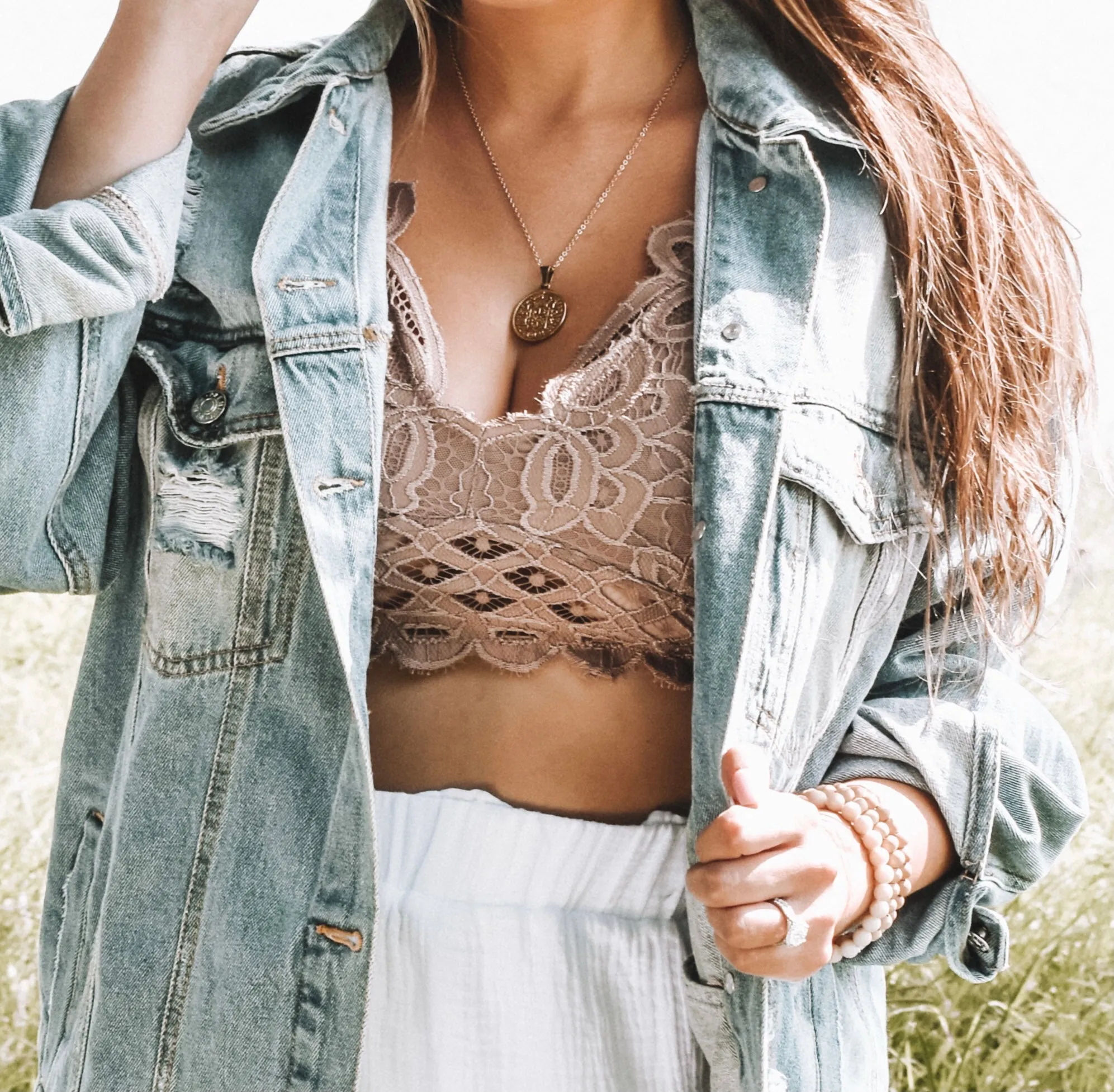 Summer Nights Distressed Denim Jacket