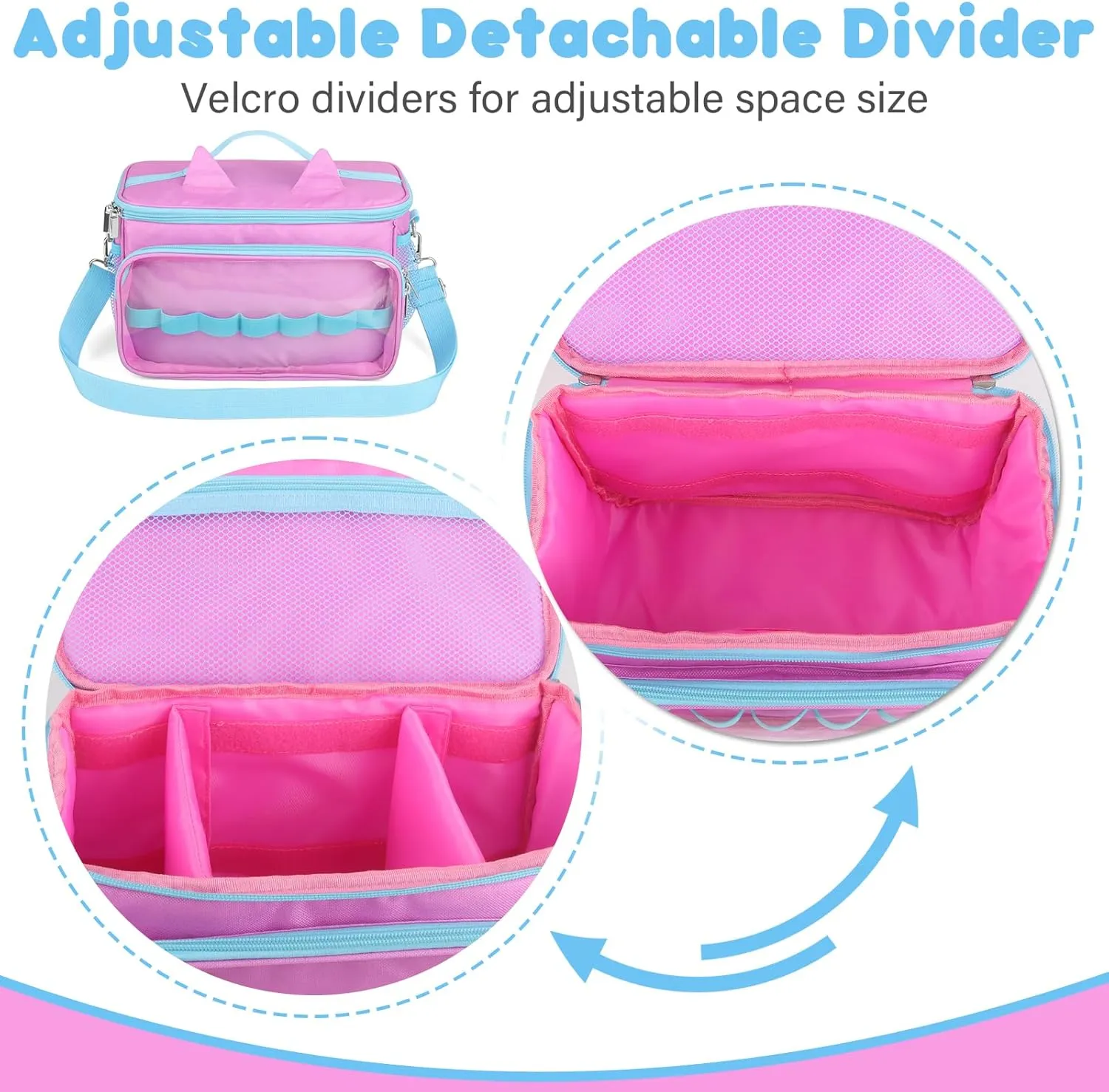 Sun3drucker Carrying Bag for Toniebox Starter Set - Carrying Case for Toniebox, Tonie Figures,Headphones and Charging Station, Portable Storage Bag with Shoulder Strap and Handle Bar (Pink-purple)