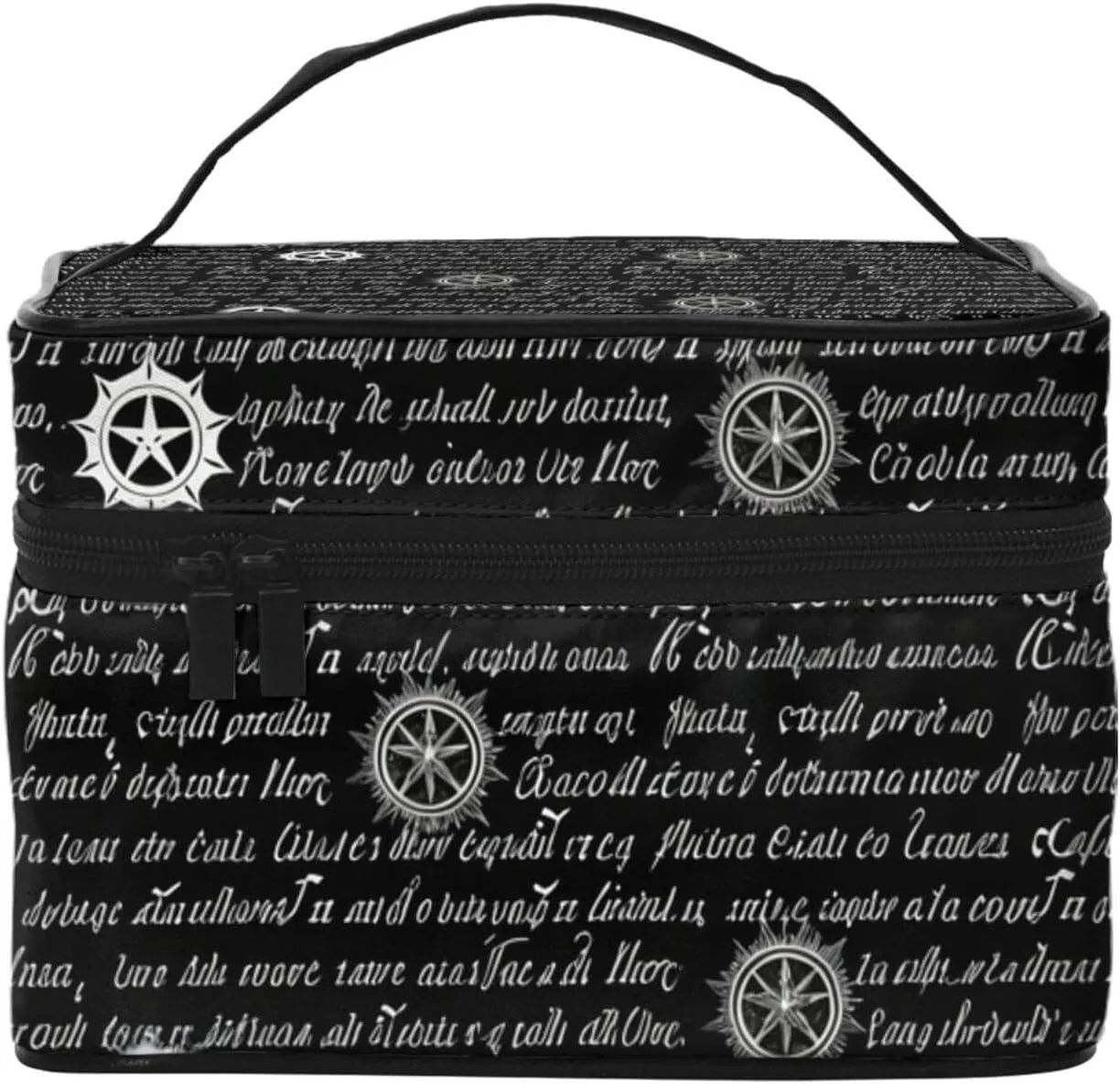 Supernatural Inspiration Multifunctional Cosmetic Bag, Portable, Easy To Carry, Large Capacity, Soft Material, Zipper Designï¼ŒEasy To Store Your Beauty Products