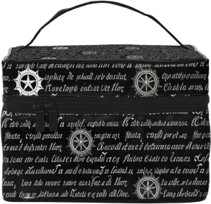 Supernatural Inspiration Multifunctional Cosmetic Bag, Portable, Easy To Carry, Large Capacity, Soft Material, Zipper Designï¼ŒEasy To Store Your Beauty Products