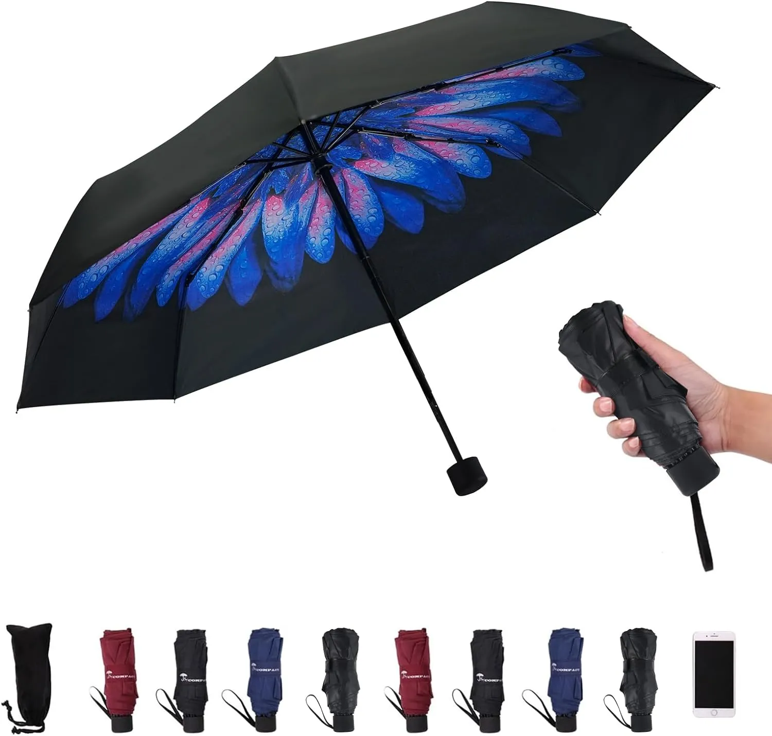 SY COMPACT Travel Umbrella - Lightweight Portable Mini Compact Umbrellas-Factory Outlet Shop