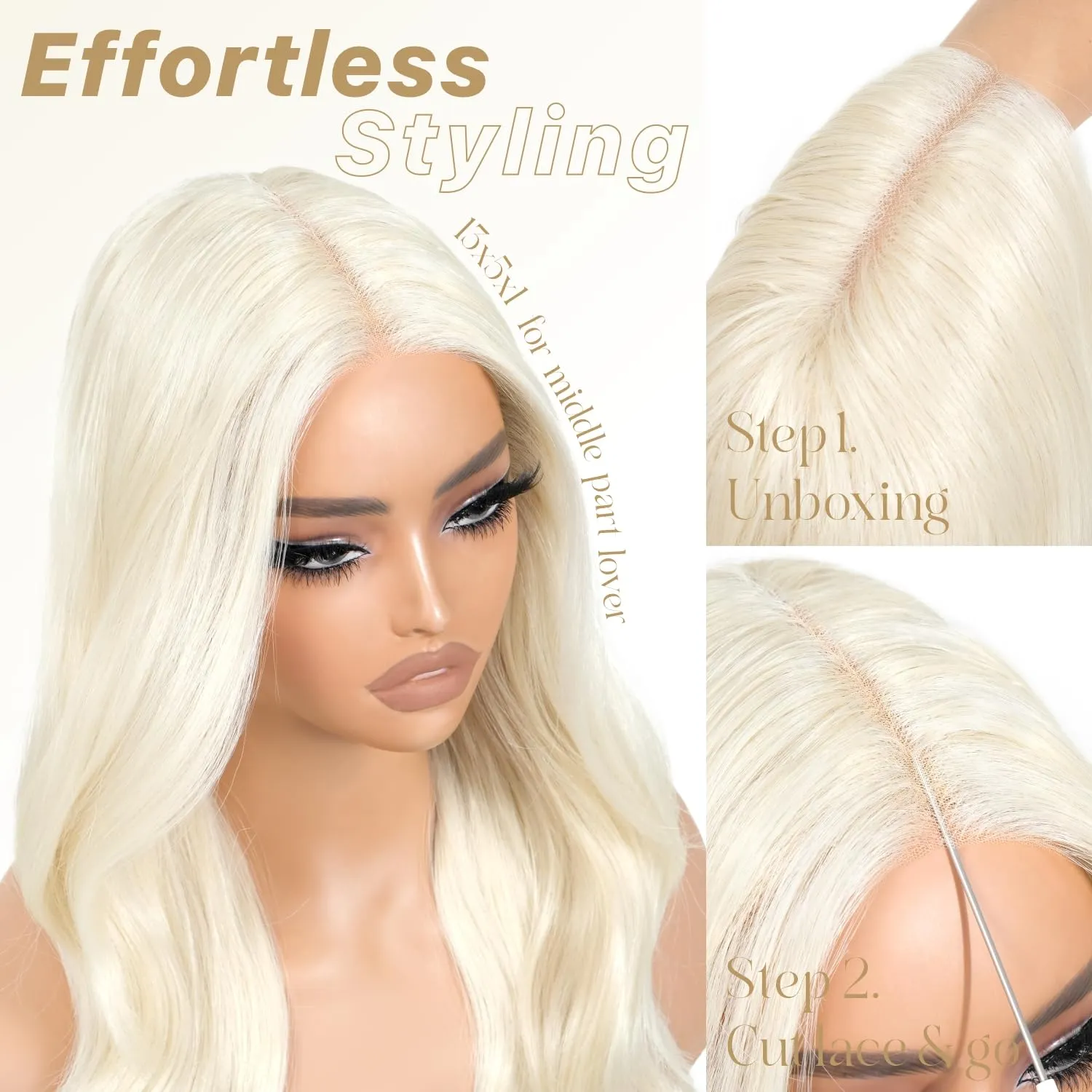 Synthetic Lace Front Wigs Blonde Body Wave Glueless Wigs With Bangs 613 Pre Plucked Pre Cut HD Lace 13x5x1 Middle Part Wigs For Woman 26 Inch