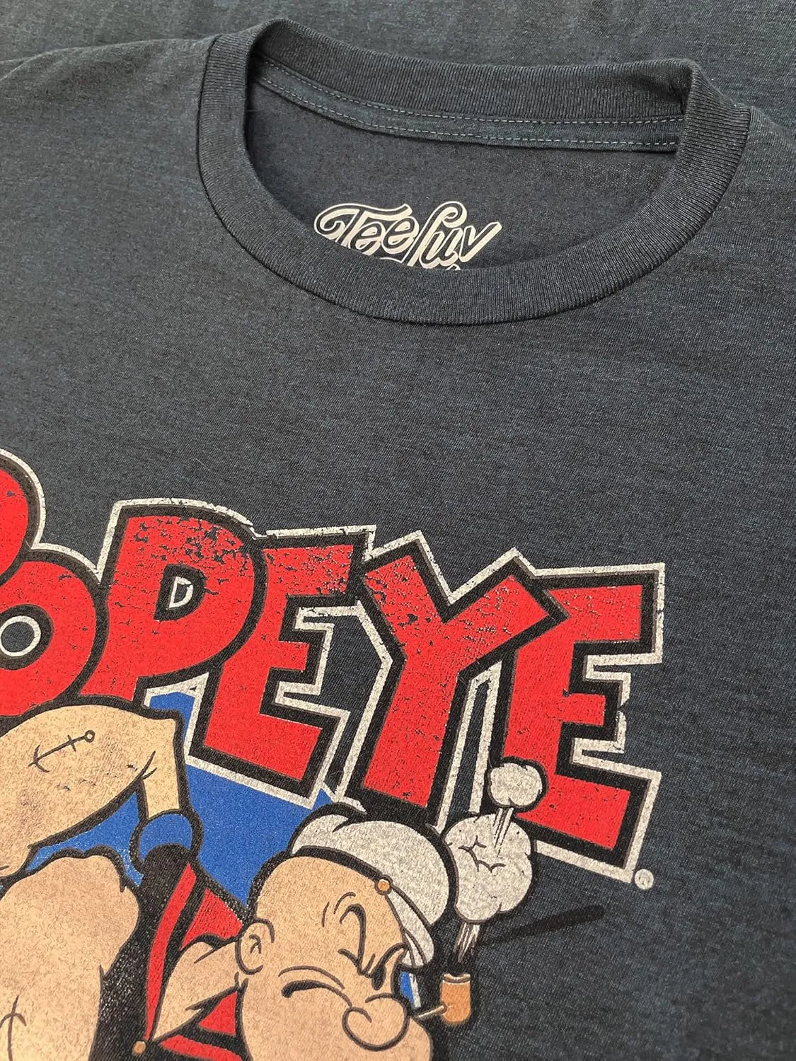 Tee Luv Popeye The Sailorman T-Shirt - I Yam What I Yam Popeye Cartoon Shirt
