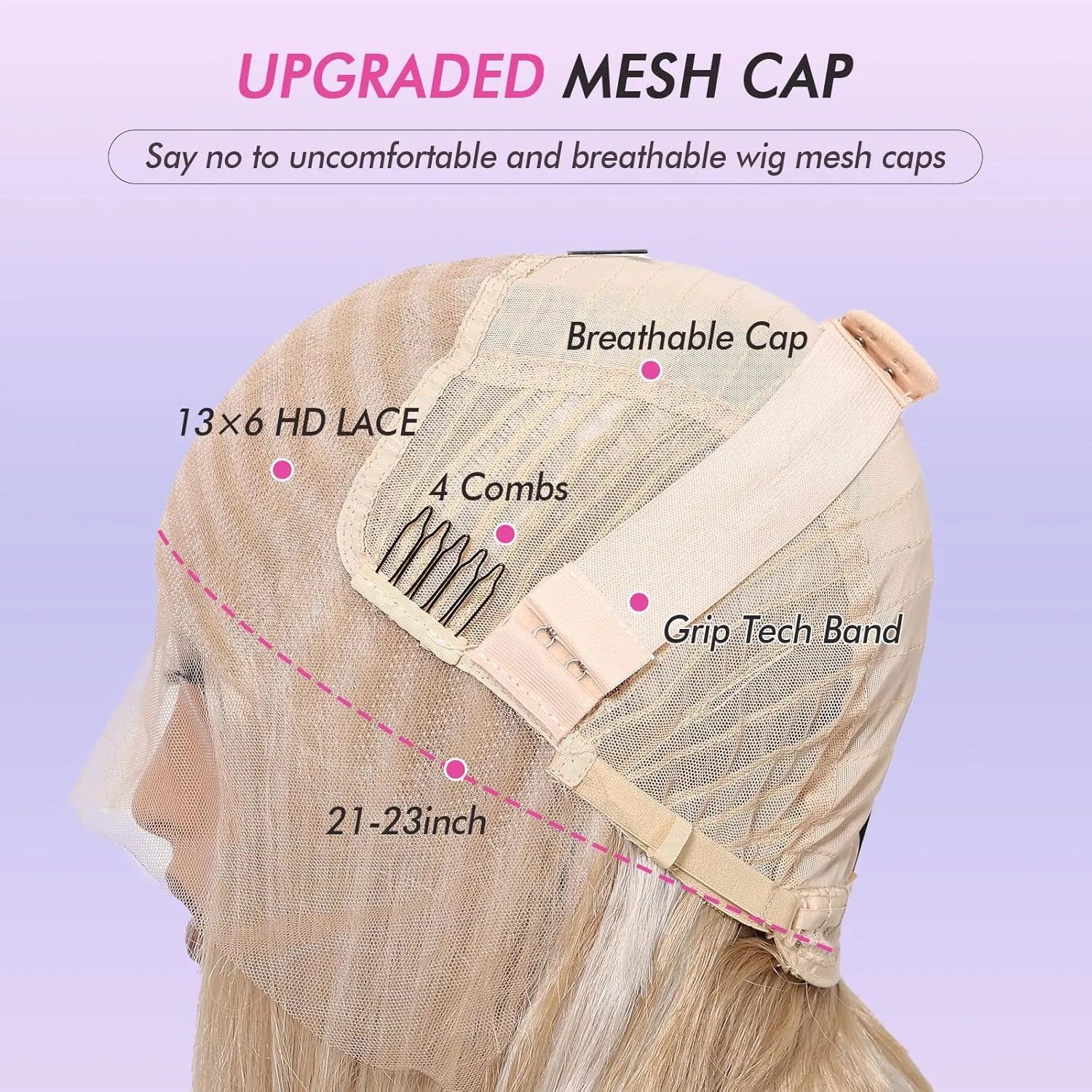 testar 613 13×6 Lace Front Wig Long Blonde Wigs for Women HD Transparent Lace Wig Platinum Blonde Wig 22 Inch Straight Hair Natural Layered Glueless Synthetic Wigs for Daily Use(613 Blonde)