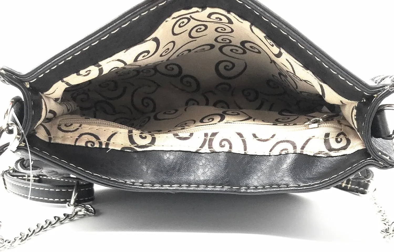 Texas West Women's Embroidered Flora Sugar Skull Purse Handbag and Clutch Wallet set in 4 colors
