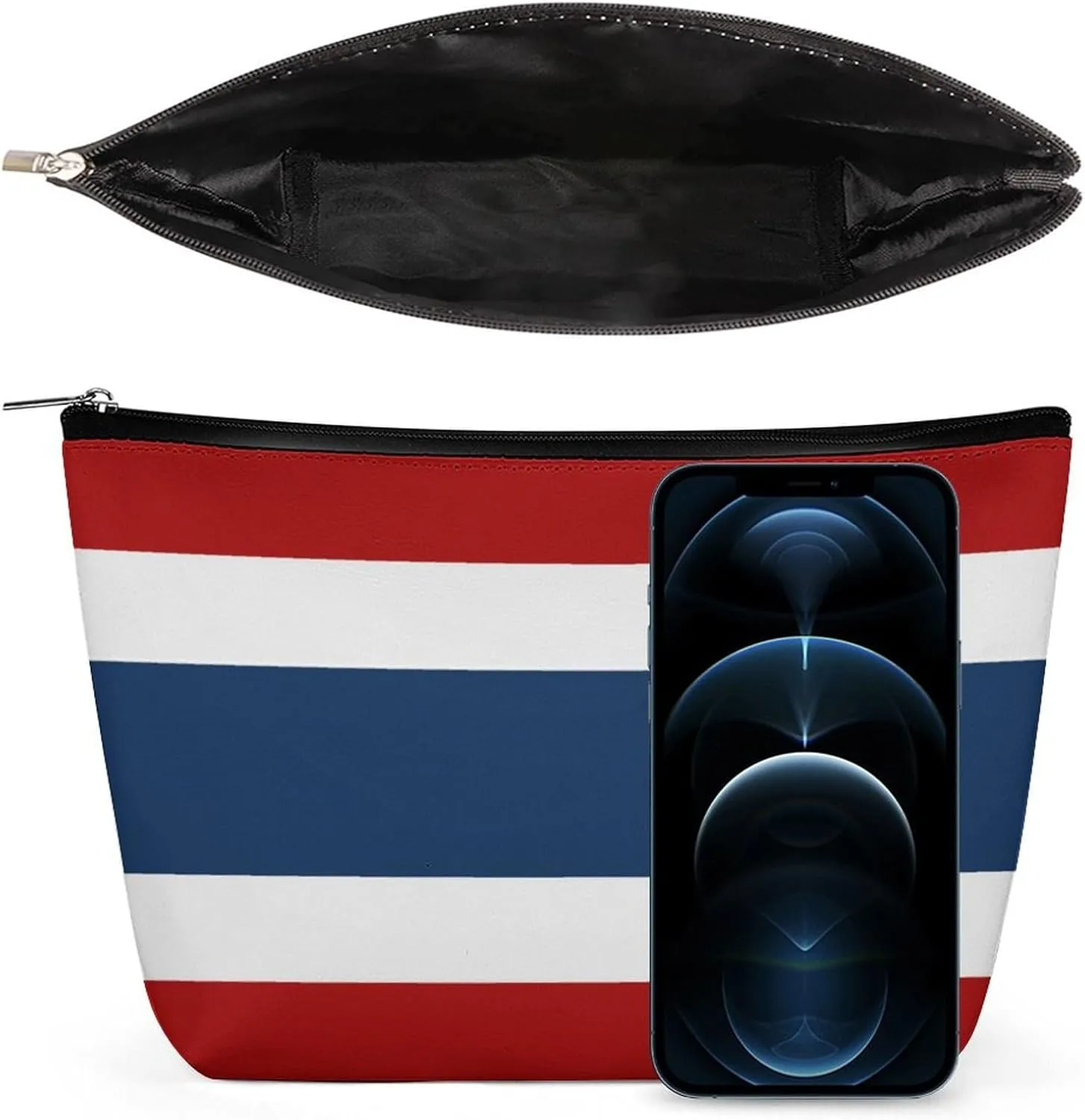 Thailand Flag Compact Makeup Organizer Travel Cosmetic Bag for Women