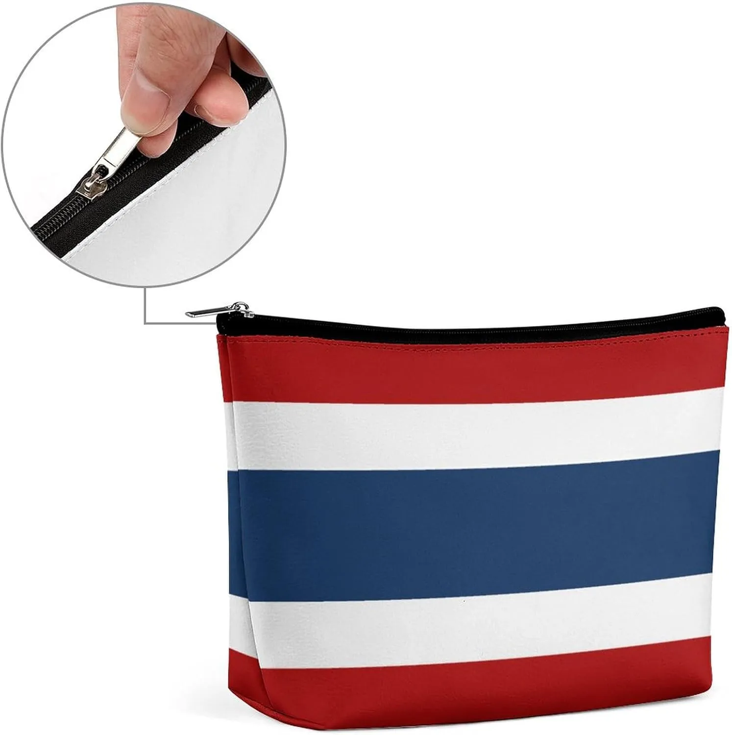 Thailand Flag Compact Makeup Organizer Travel Cosmetic Bag for Women