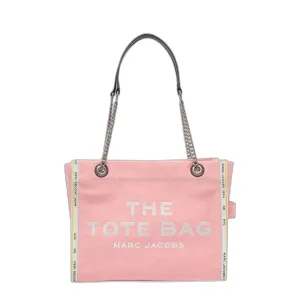 The Denim Chain Crossbody Tote Bag In Pink