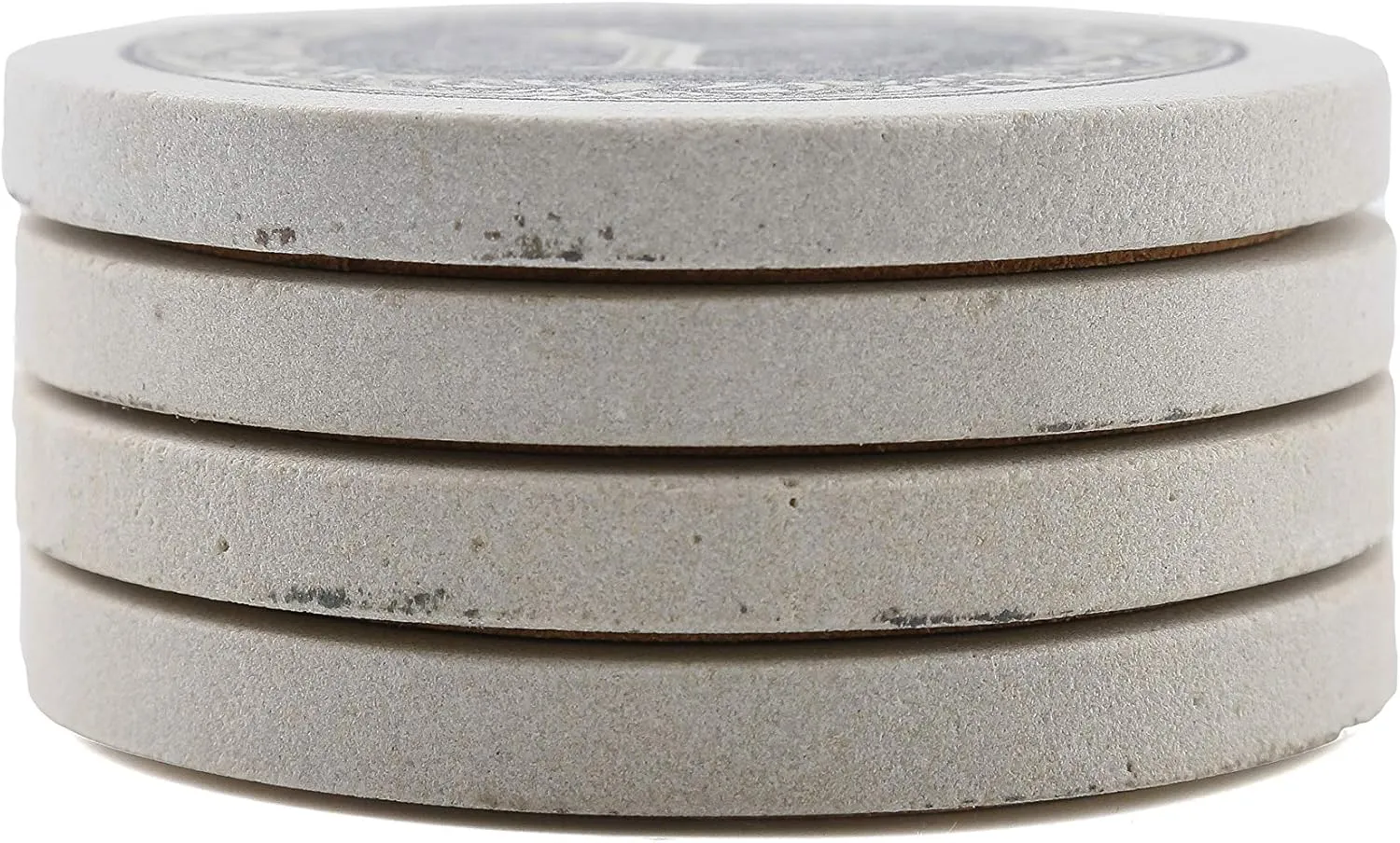 Thirstystone Monogram Letter W Absorbent Sandstone Coaster 4-Pack Made in The USA Decorative, Absorbent, Easily Wipes Clean