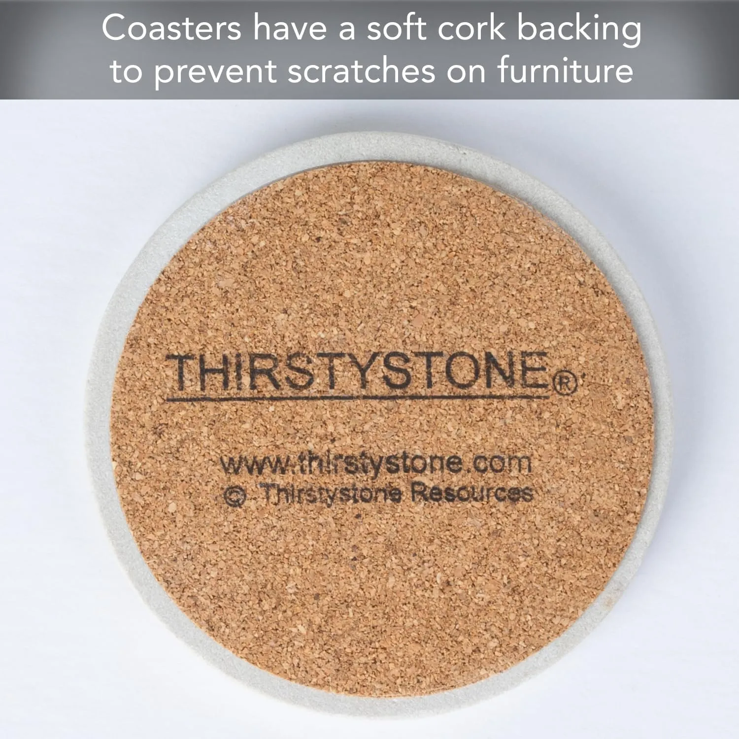 Thirstystone Monogram Letter W Absorbent Sandstone Coaster 4-Pack Made in The USA Decorative, Absorbent, Easily Wipes Clean