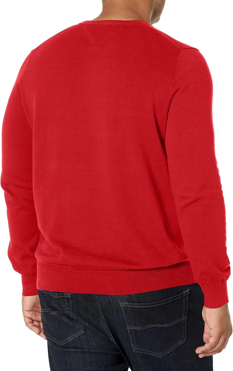 Tommy Hilfiger Men's Essential Long Sleeve Cotton V-Neck Pullover Sweater