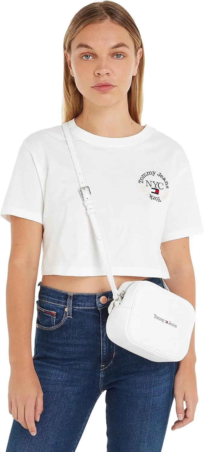 Tommy Jeans Women's Tjw Camera Bag Aw0aw15029 Crossovers, White, Einheitsgröße